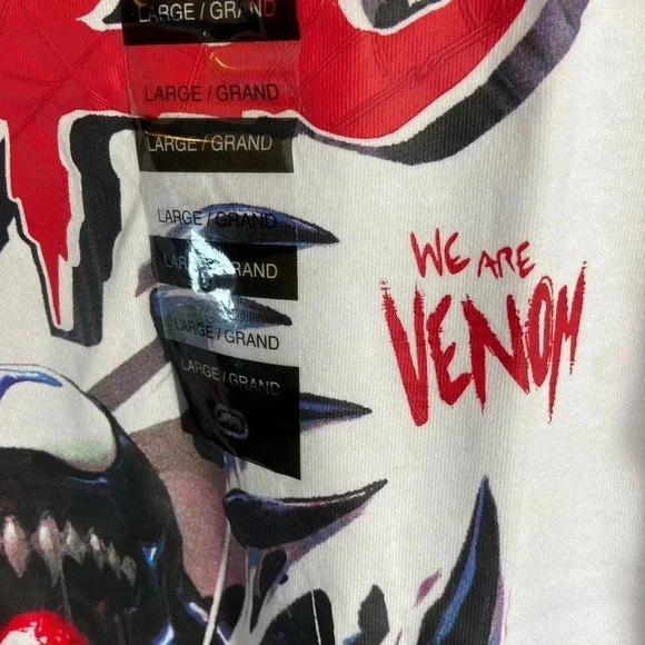 Marvel x Ecko - Venom - Large  White T Shirt - BNWT 👽🖤🐜🕷️ - Picture 3 of 7